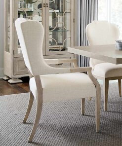 Santa Barbara dining room upholstered arm chair lifestyle