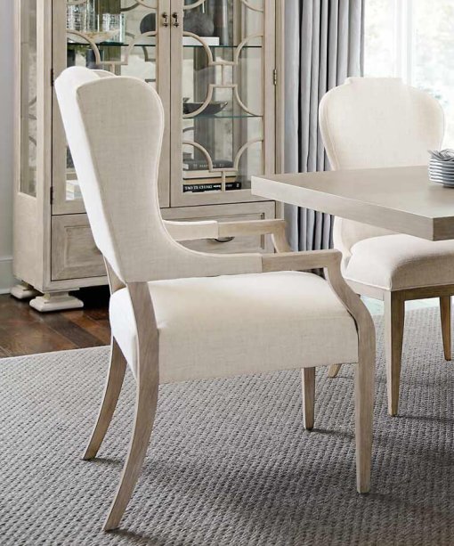 Santa Barbara dining room upholstered arm chair lifestyle
