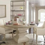 Santa Barbara round table shown in a home setting.