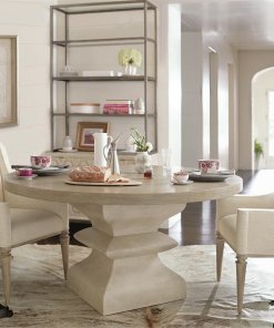 Santa Barbara round table shown in a home setting.