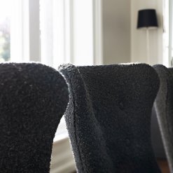 Black Boulce Side chair detail