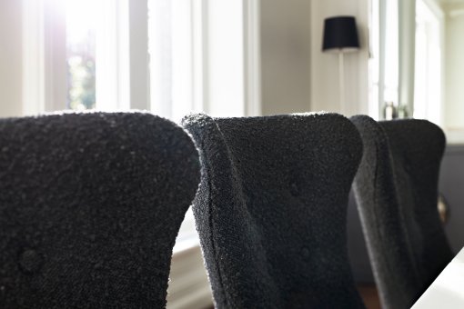Black Boulce Side chair detail