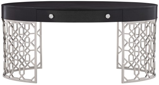 Onyx, stainless desk front view