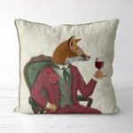 Fox Wine Taster pillow front view