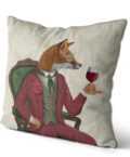 Fox Wine Taster pillow side angle