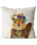 Bohemian Squirrel pillow front view