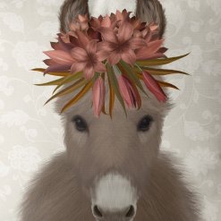 Bohemian Donkey pillow close up view