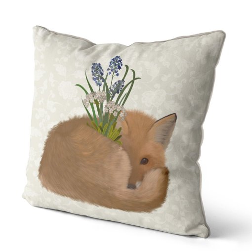 Sleepy Fox pillow side view