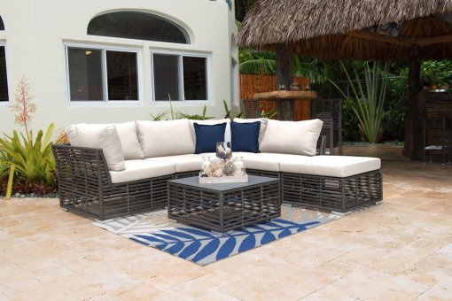 Panama Jack Graphite Sectional 1
