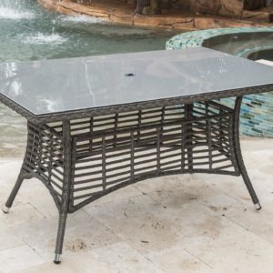 Panama Jack Rectangle Dining Table pool view