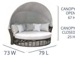 Panama Jack daybed dimension dia.