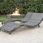 Graphite curved chaise lounge sand