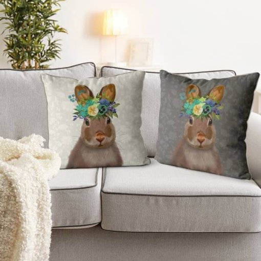 Farmhouse Rabbit on Gray - Image 2