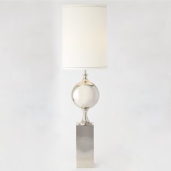 Polished Nickel Ball Floor Lamp