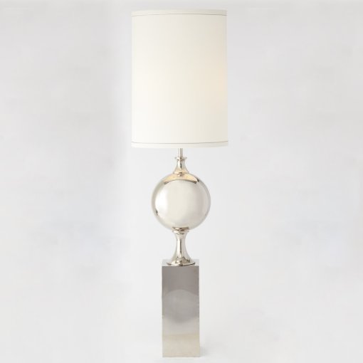 Polished Nickel Ball Floor Lamp