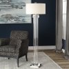 Acrylic & Nickel Floor Lamp