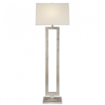 Rectangular Burnished Silver Leaf Floor Lamp