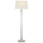 Wright brushed nickel floor lamp.