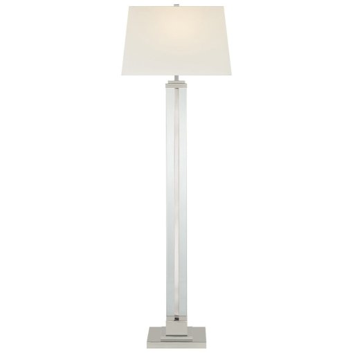 Wright brushed nickel floor lamp.
