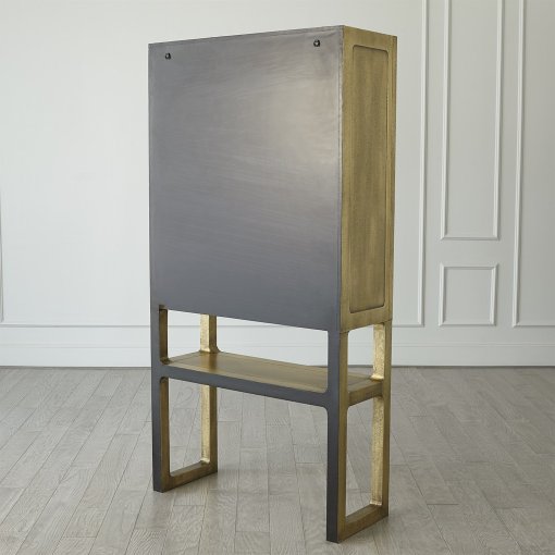 Gypsum bar cabinet back side view.