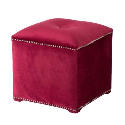 Raspberry cube with nail heads angled view.