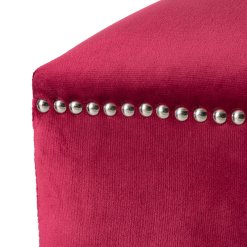 Raspberry cube with close up of nail heads view.