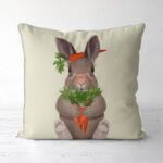 This bunny has a carrot bouquet and an extra little snack to top everything off.
