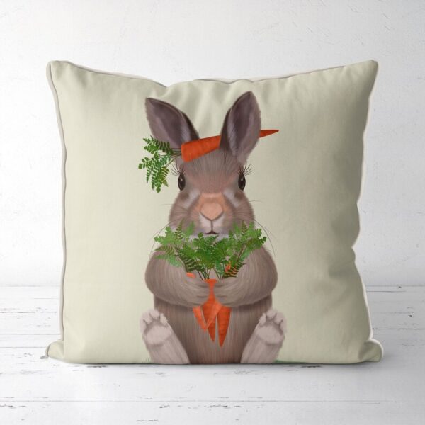 This bunny has a carrot bouquet and an extra little snack to top everything off.