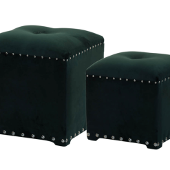 Green cubes angle view.