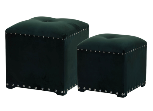 Green cubes angle view.
