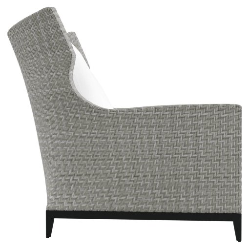 Captiva outdoor chair and 1/2 product shot side view.