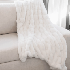 Rouched Ivory on sofa