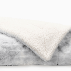 Faux Fur & Sherpa throw front/ backside.