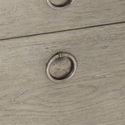 Albion desk closeup of drawer pull.