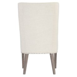 Albion upholstered wingback chair backside.