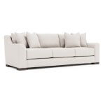 Gabi sofa shown in ivory upholstery, angled view.