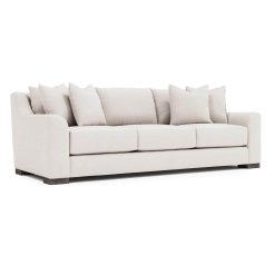 Gabi sofa shown in ivory upholstery, angled view.