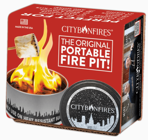 Portable fire pit package.