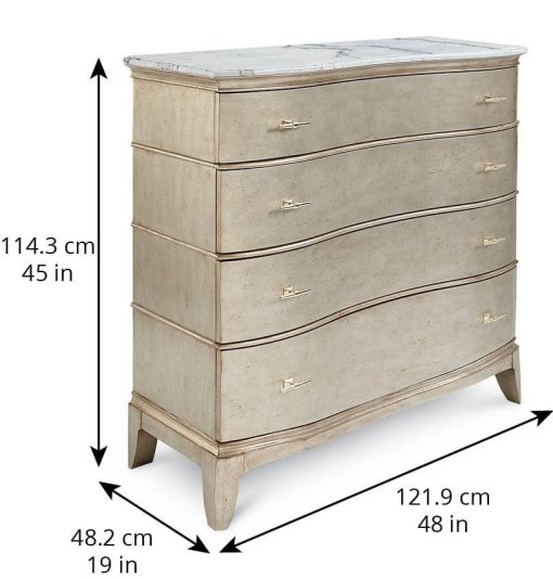 Starlite Media chest angle view w dimensions.