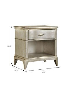 Starlite open nightstand w dimensions