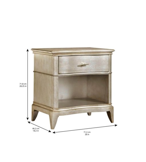 Starlite open nightstand w dimensions