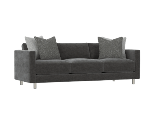 Dakota sofa in charcoal grey front angled