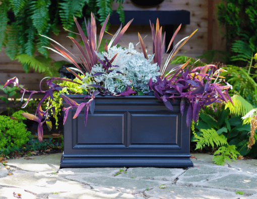 Covington planter in black lifestyle