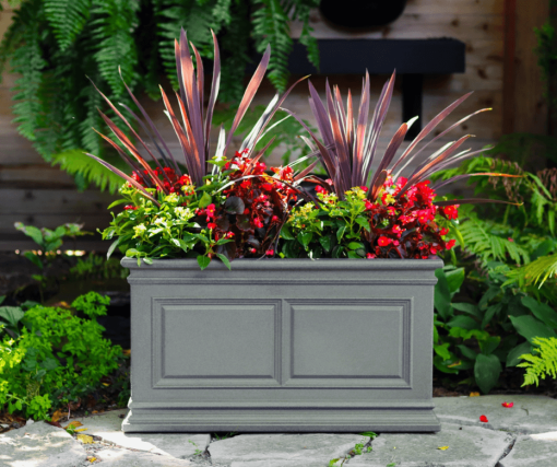 Covington planter in grey lifestyle