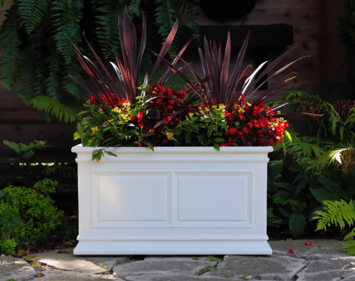 Covington planter in white lifestyle