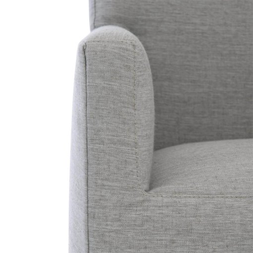 Mirabelle upholstered arm chair closeup