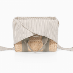 Beige Parisian basket open side view.