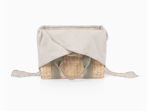 Beige Parisian basket open side view.