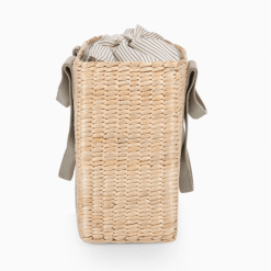Beige Parisian basket side view.