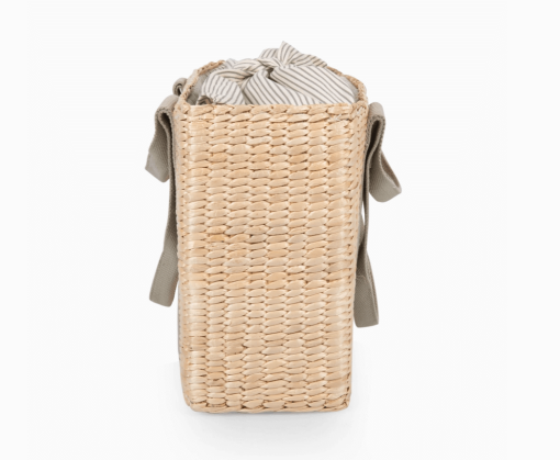 Beige Parisian basket side view.